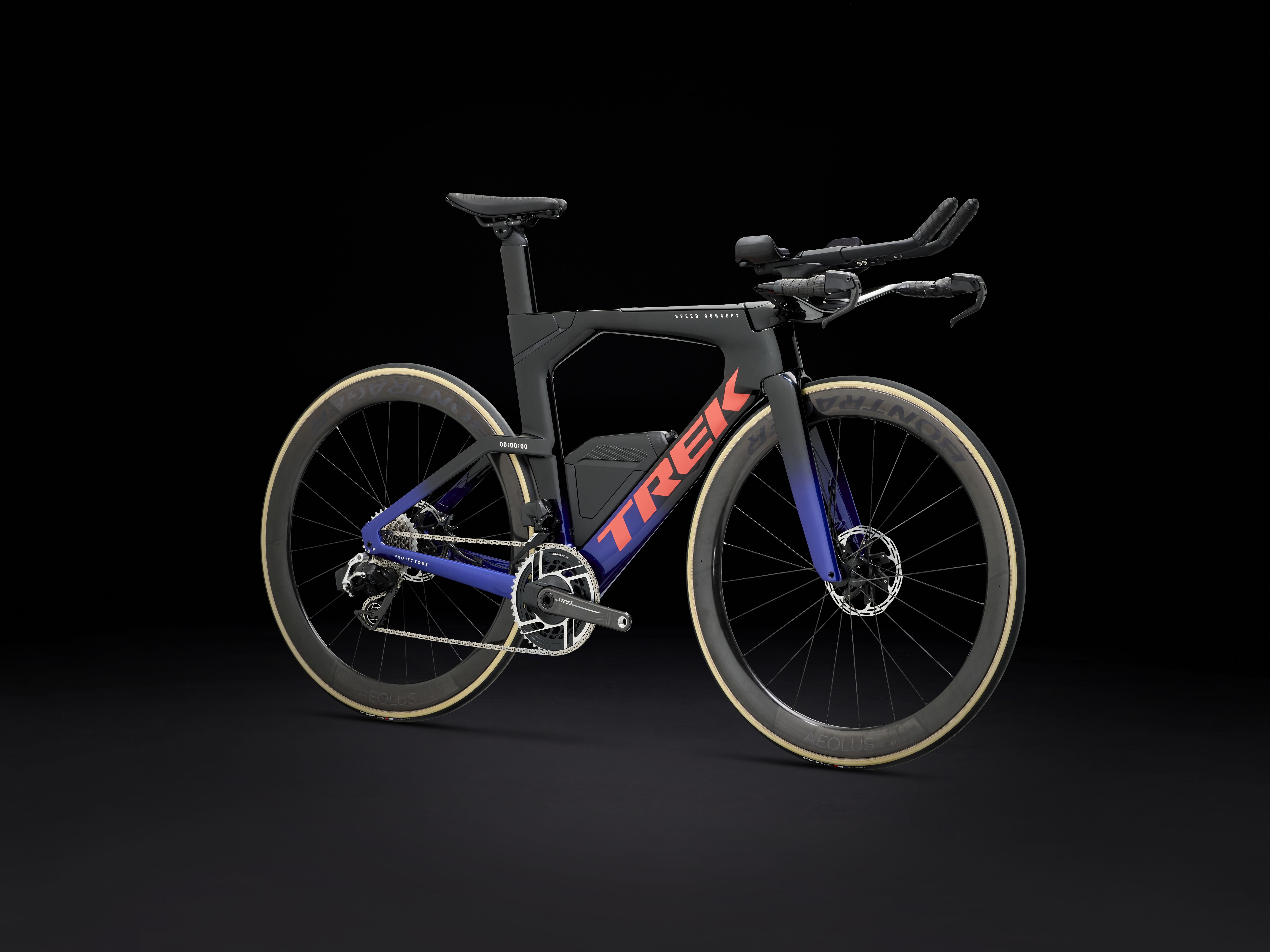Trek Speed Concept SLR9AXS M Trek Black to Hex Blue Fad Produktbild 1