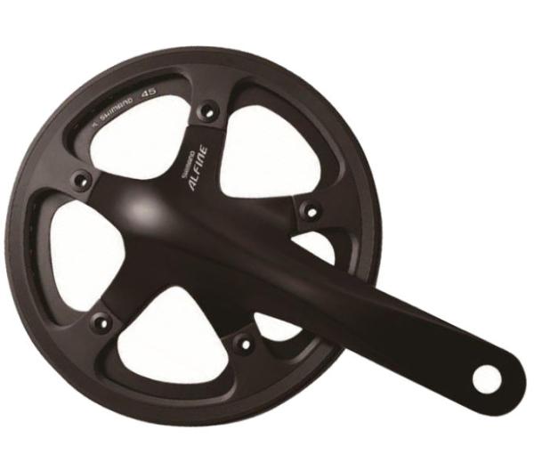 SHIMANO Kurbelgarnitur ALFINE FC-S501 45 Z&auml;hne schwarz