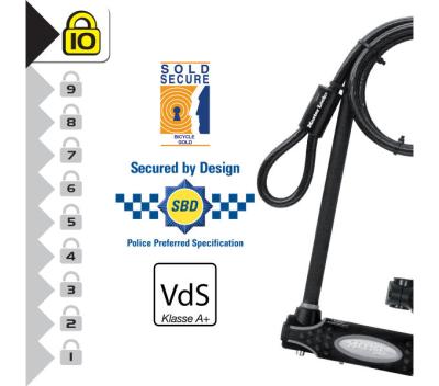 Master Lock B&uuml;gelschloss 8285LW Schwarz 13 mm x 280 mm x 110 mm / 10 mm x 1200 mm Schl&uuml;ssel Produktbild 2