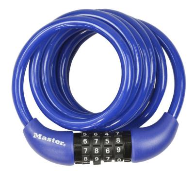 Master Lock Kabelschloss 8221 4er Pack 8 mm x 1800 mm Zahlenkombination einstellbar Produktbild 1